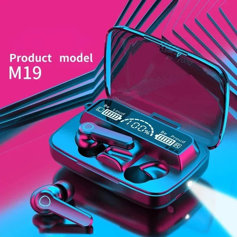 Auriculares Bluetooth M19 TWS Gamer Power Bank con Linterna LED🎶🔋