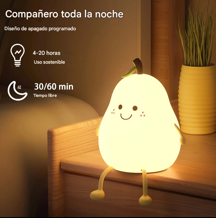 Lámpara nocturna LED en forma de pera 🍐
