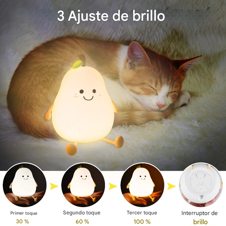 Lámpara nocturna LED en forma de pera 🍐